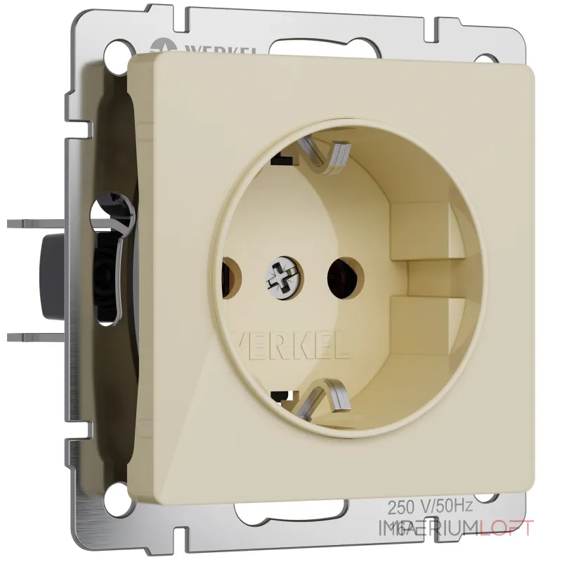 Розетка с заземлением и шторками Werkel a064061