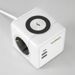 Розеточный блок 3-местный + 3 USB + беспроводная зарядкаWerkel a066454