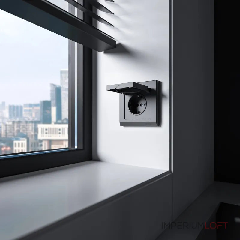 Розетка влагозащитная с защитной крышкой и шторкамиWerkel a069592 от ImperiumLoft Розетка влагозащитная с защитной крышкой и шторкамиWerkel a069592 от ImperiumLoft