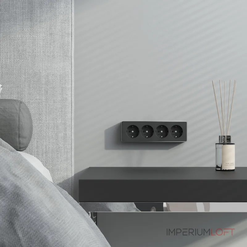 Розетка четверная с заземлением и шторками Gallant Werkel W5072258