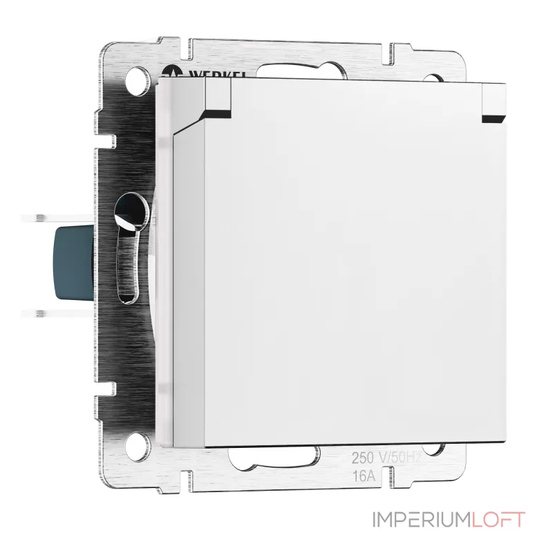 Розетка с заземлением и шторками c крышкой IP44 N Werkel W1171261