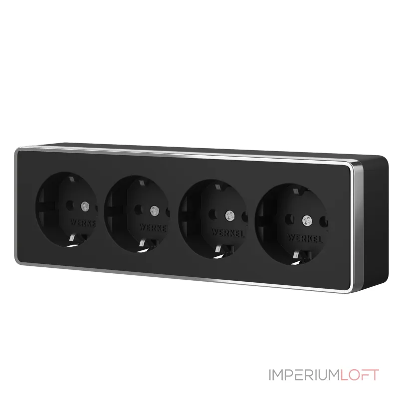 Розетка четверная с заземлением и шторками Gallant Werkel W5072258