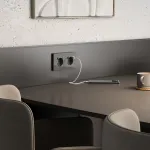 Розетка с заземлением. шторками и USB тип A+C Werkel a064093