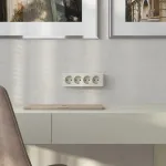 Розетка четверная с заземлением и шторками Gallant Werkel W5072204
