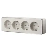 Розетка четверная с заземлением и шторками Gallant Werkel W5072204