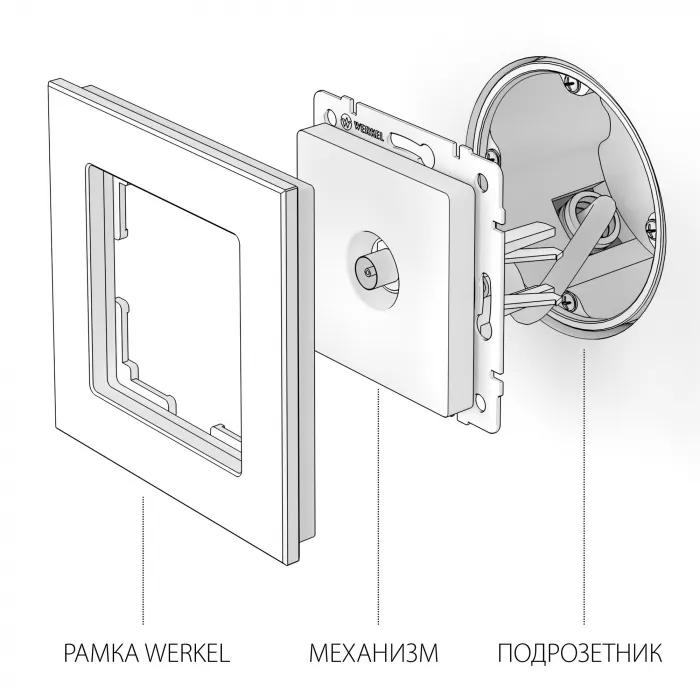 ТВ-розетка проходная Werkel a051625 от ImperiumLoft