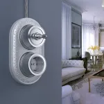 Розетка с заземлением и шторками РетроWerkel a044924 от ImperiumLoft