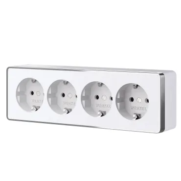 Розетка четверная с заземлением и шторками Gallant Werkel W5072210 Розетка четверная с заземлением и шторками Gallant Werkel W5072210