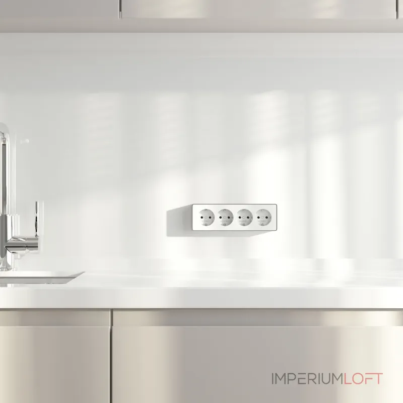 Розетка четверная с заземлением и шторками Gallant Werkel W5072210 Розетка четверная с заземлением и шторками Gallant Werkel W5072210