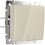 Розетка влагозащитная с защитной крышкой и шторками Werkel a051491