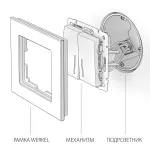 Выключатель двухклавишный с подсветкой Werkel W1120106