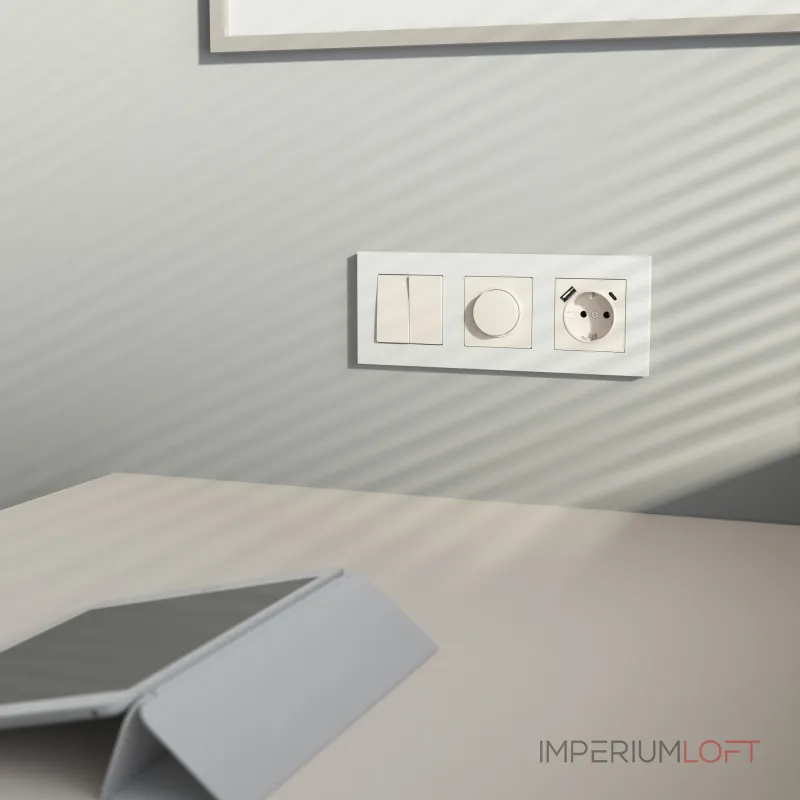 Розетка с заземлением. шторками и USB тип A+C Werkel a069611