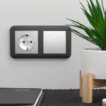 Розетка с заземлением без рамки Werkel W117 W1171009 Цвет арматуры серебро