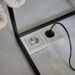 Розетка с заземлением без рамки Werkel W117 W1171009 Цвет арматуры серебро