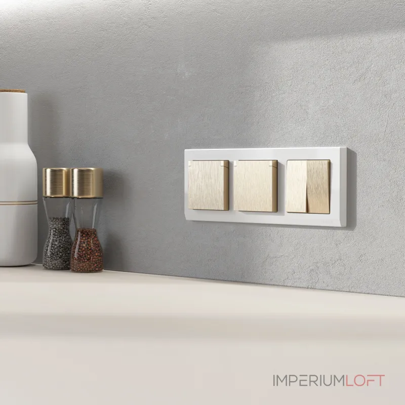 Розетка влагозащитная с защитной крышкой и шторкамиWerkel a069604 от ImperiumLoft