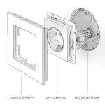 Розетка с заземлением Werkel W1171006