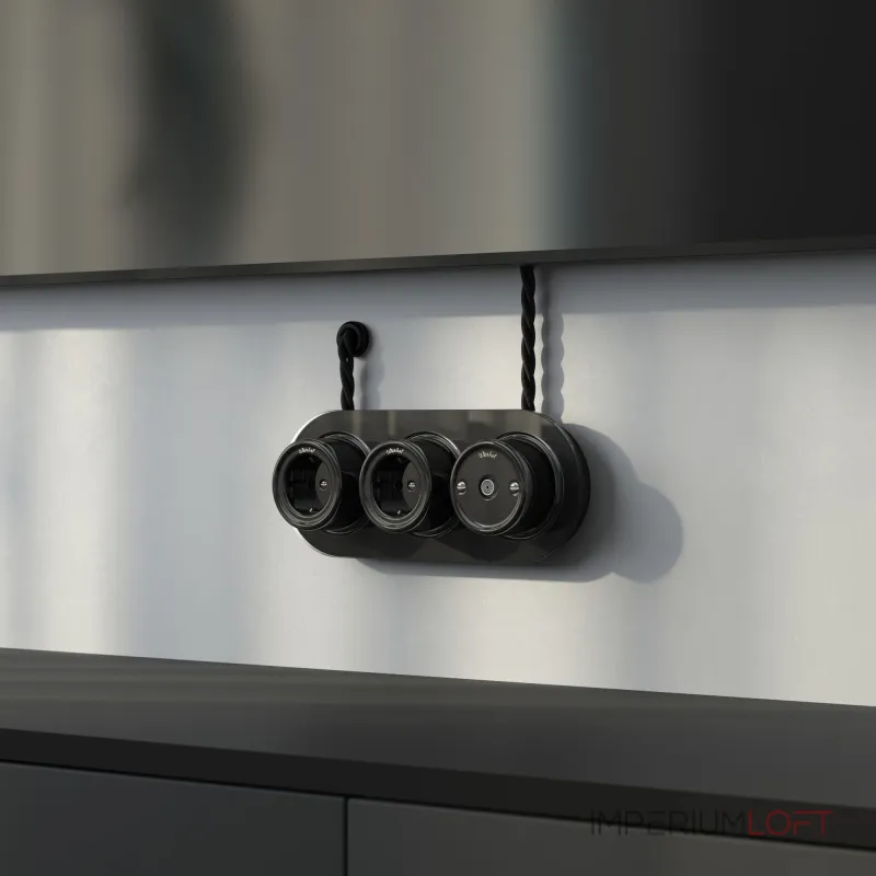 Втулка для вывода кабеля из стены 2 шт РетроWerkel a051456 от ImperiumLoft