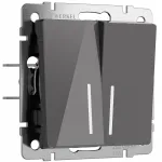 Выключатель двухклавишный с подсветкой Werkel a064087