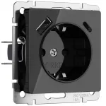 Розетка с заземлением. шторками и USB тип A+C Werkel a064044