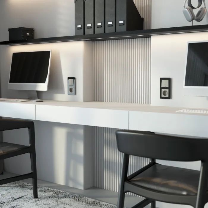 Выключатель двухклавишный проходной Werkel a069458 от ImperiumLoft