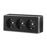 Розетка тройная с заземлением и шторками Gallant Werkel W5073134