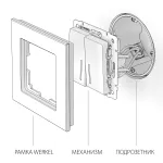 Выключатель двухклавишный проходной с подсветкой Werkel W1122102
