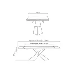 Стеклянный стол Woodville 553546