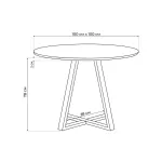 Стеклянный стол Woodville 588038