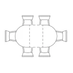 Стеклянный стол Woodville 474328