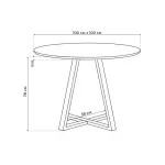 Стеклянный стол Woodville 588042