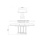 Стеклянный стол Woodville 462118