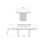Стеклянный стол Woodville 553539