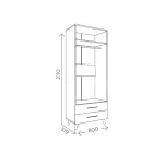 Шкаф Woodville 402334