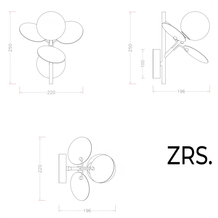 Бра ZORTES FLORET ZRS.01201.01 40Вт от ImperiumLoft
