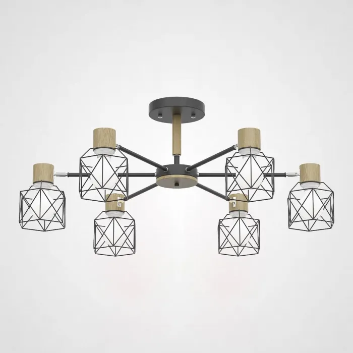 Потолочная люстра CORF B3 Black 6 lamps от ImperiumLoft