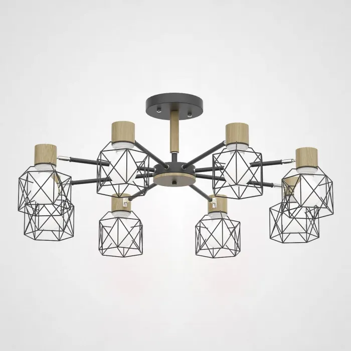 Потолочная люстра CORF B3 Black 8 lamps от ImperiumLoft