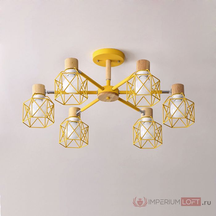 Потолочная люстра CORF B3 Green 5 lamps от ImperiumLoft