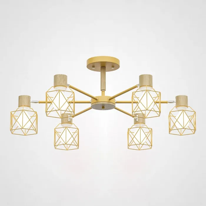 Потолочная люстра CORF B3 Yellow 6 lamps от ImperiumLoft
