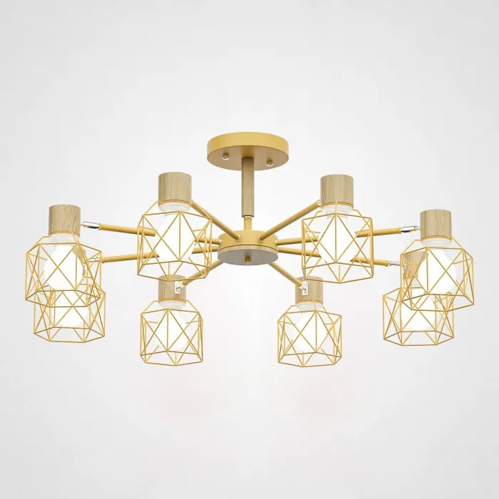 Потолочная люстра CORF B3 Yellow 8 lamps от ImperiumLoft