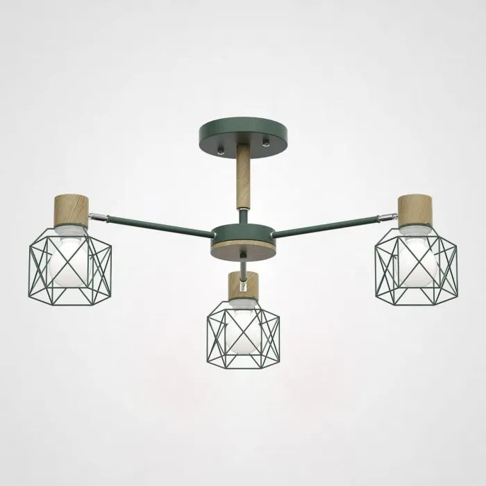 Потолочная люстра CORF B3 Green 3 lamps от ImperiumLoft