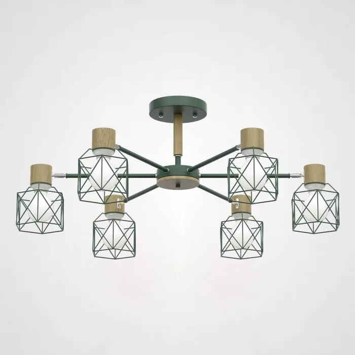 Потолочная люстра CORF B3 Green 6 lamps от ImperiumLoft