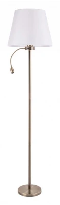 Торшер с подсветкой Arte Lamp Elba A2581PN-2AB Цвет арматуры Коричневый Цвет плафонов Белый