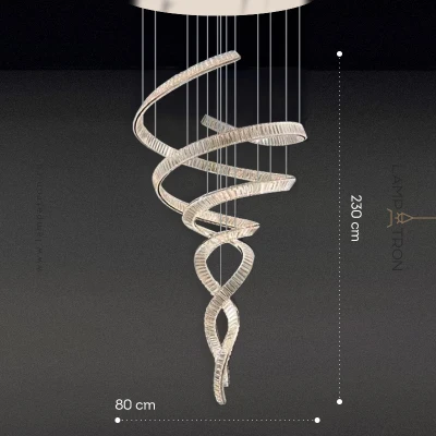 Подвесная люстра BERTOLDA SPIRAL D80 Silver