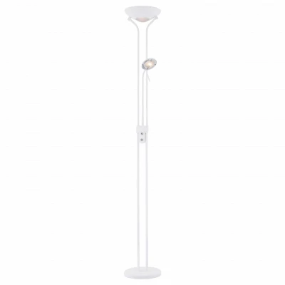 Торшер с подсветкой Arte Lamp Duetto A4329PN-2WH Цвет арматуры белый Цвет плафонов белый