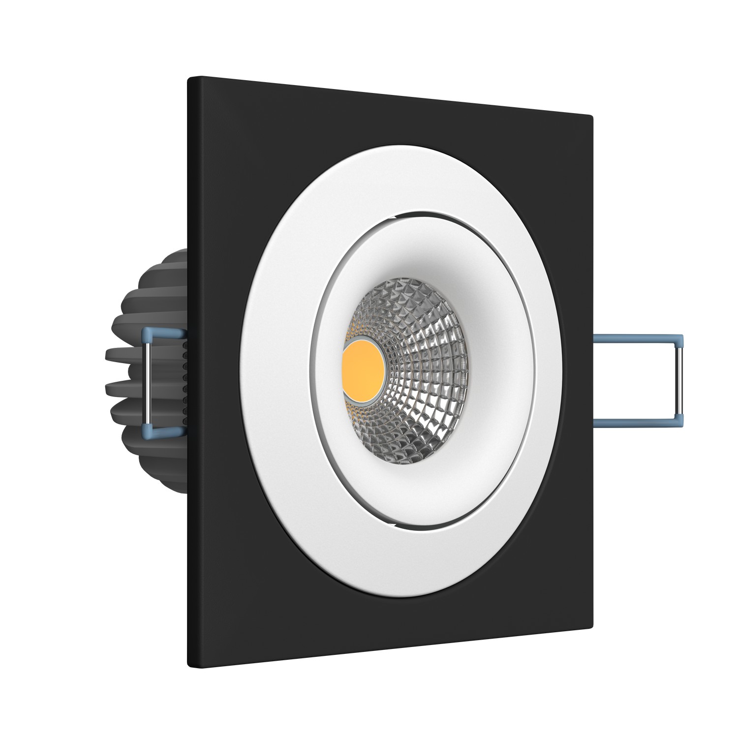 LH07SB-R SQ Black-White 10W 3000K DIM TRIAC