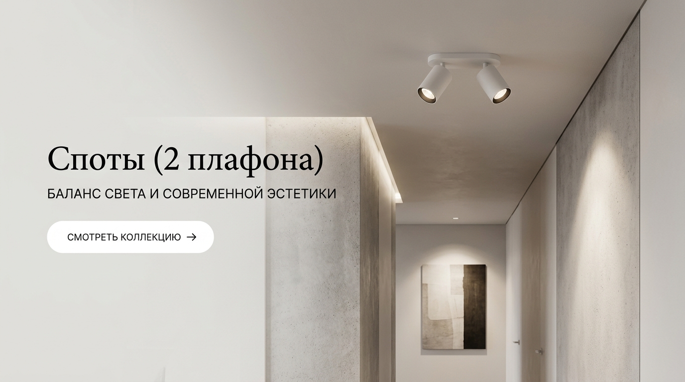 С 2 плафонами