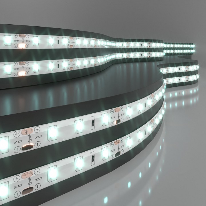 Лента светодиодная 12V 4,8W 60Led 2835 IP65 холодный белый, 5м