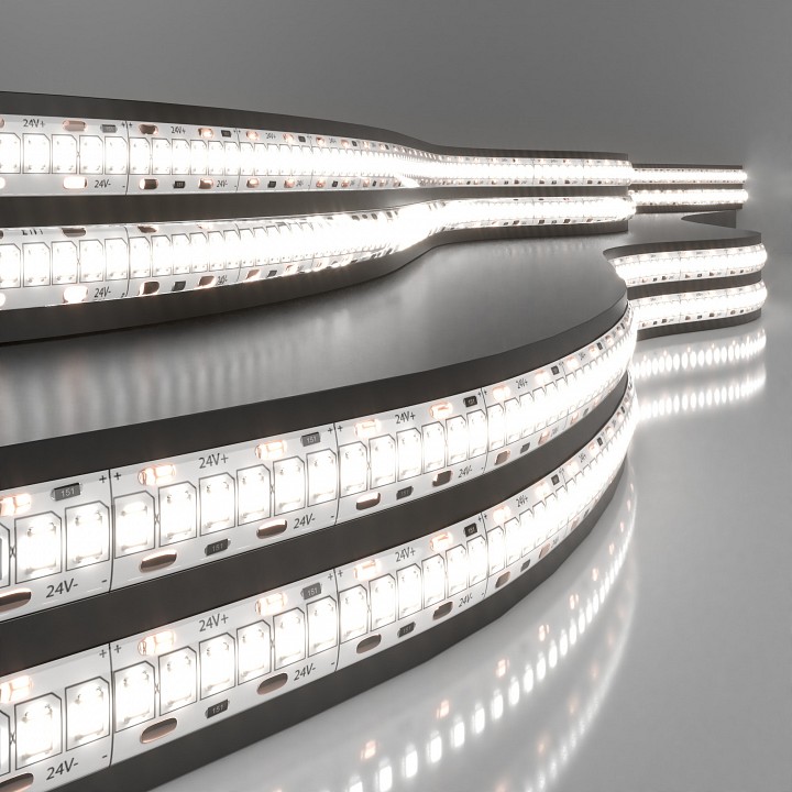 Лента светодиодная 24V 16W 240Led 2835 IP65 дневной белый, 5м