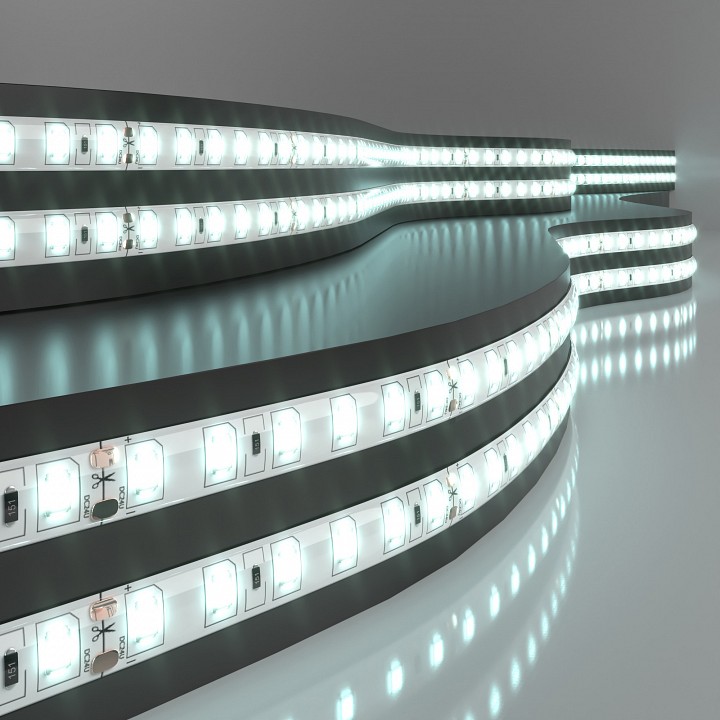 Лента светодиодная 24V 9,6W 120Led 2835 IP65 холодный белый, 5м