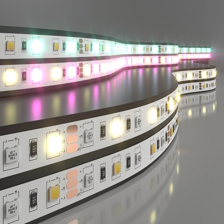 Лента светодиодная 24V 14,4W 60Led 5050+5050 IP20 MIX RGB/теплый